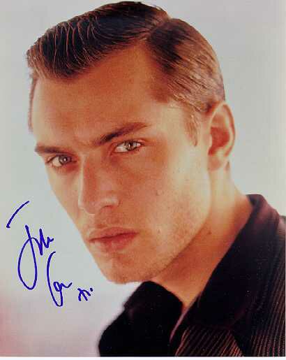 Jude Law et avec l'autographe de Jude Law